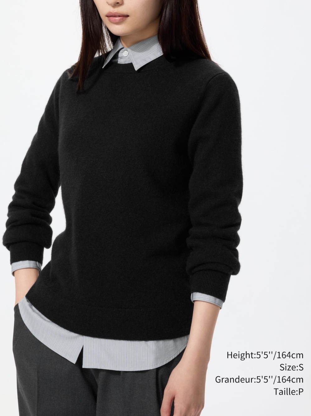 Uniqlo Cashmere Crew Neck Sweater in black Women’s Size Small